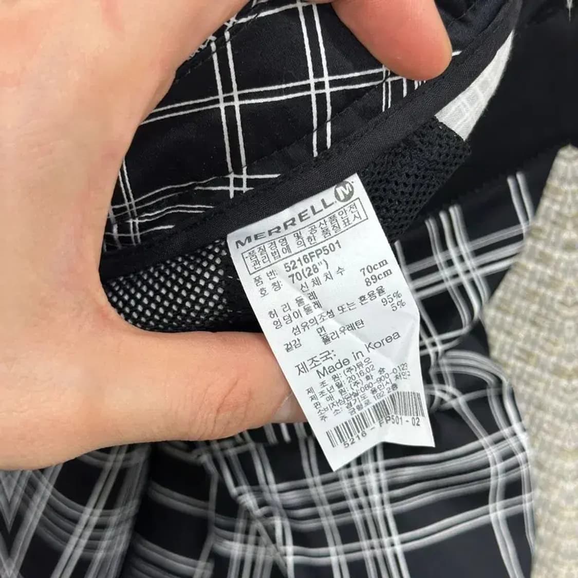 머렐 골프 벨트세트 체크 바지 28인치 A00197 상품이미지4