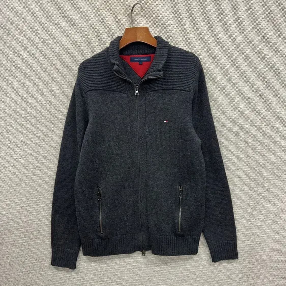 타미힐피거 아웃도어 등산 울 니트 집업 90 A00180 상품이미지1