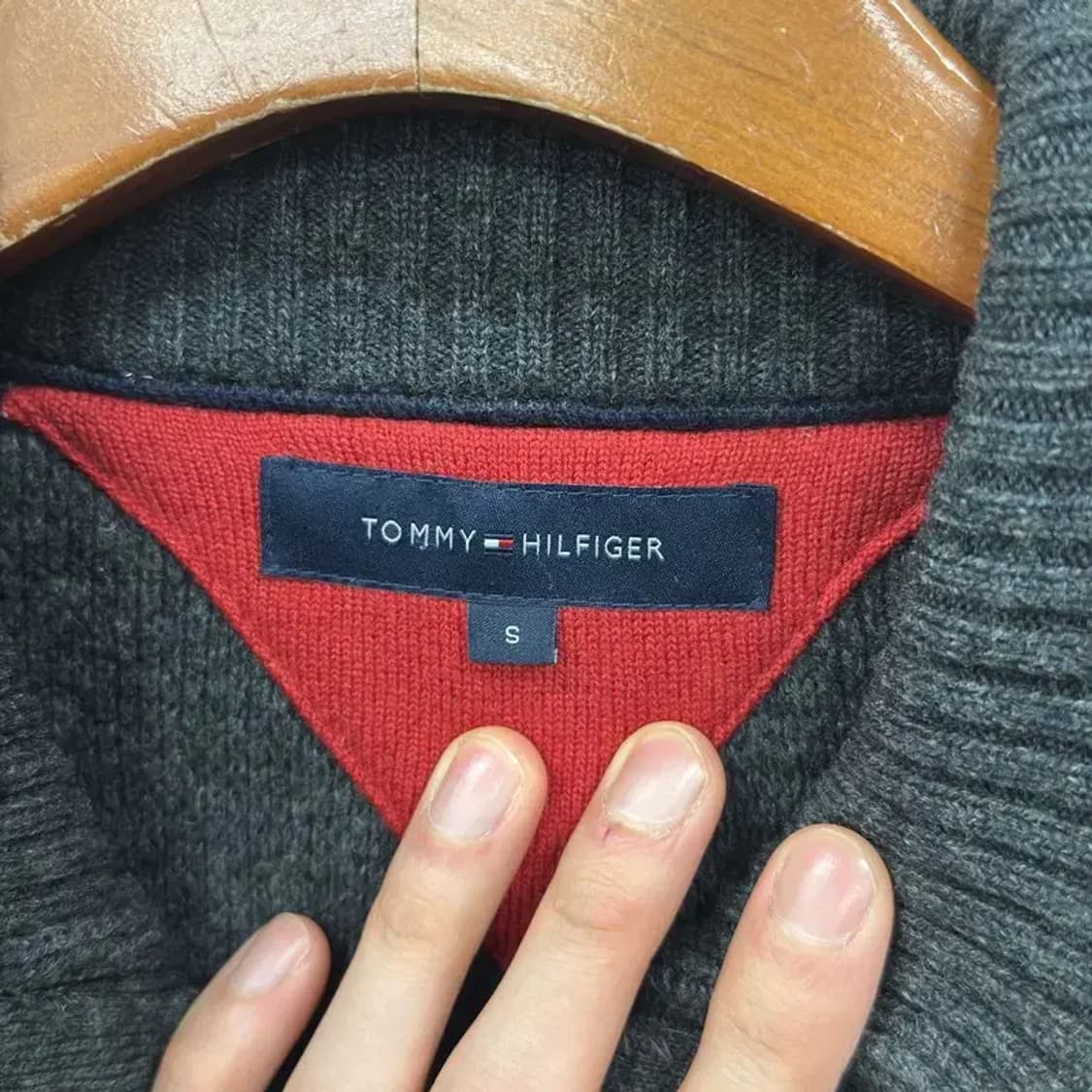 타미힐피거 아웃도어 등산 울 니트 집업 90 A00180 상품이미지3