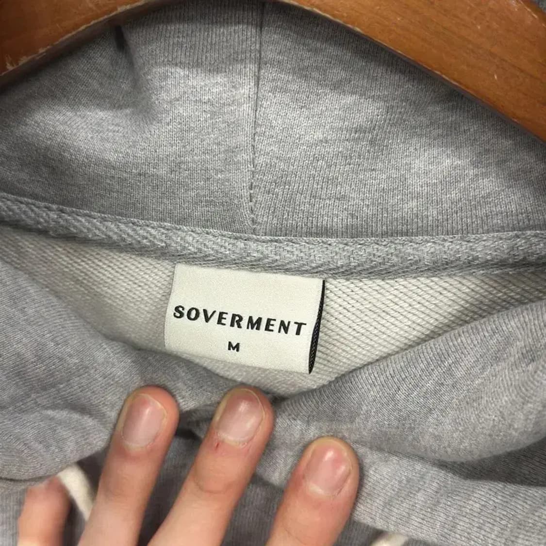 소버먼트 캐쥬얼 오버핏 무지 후드티 95 A00176 상품이미지3