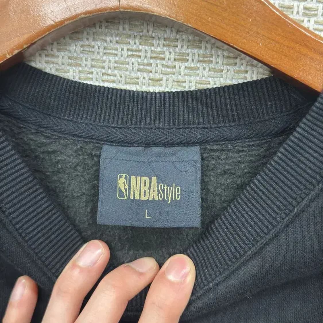 NBA 약기모 자수 빅로고 오버핏 맨투맨 100 A00169 상품이미지3