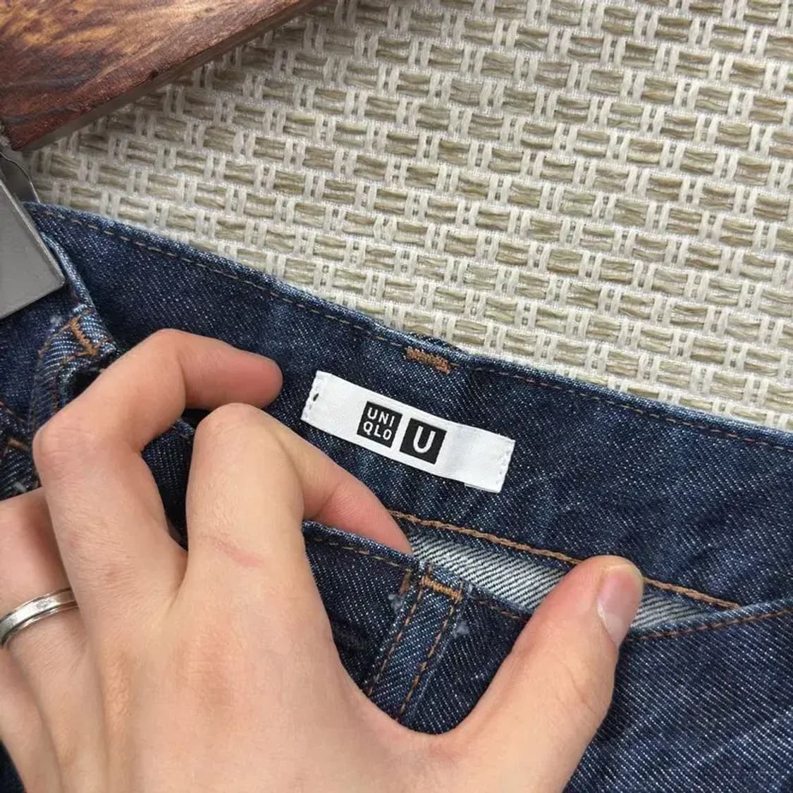 유니클로 U 르메르 캐쥬얼 와이드 데님 청바지 22인치 A00196 상품이미지3