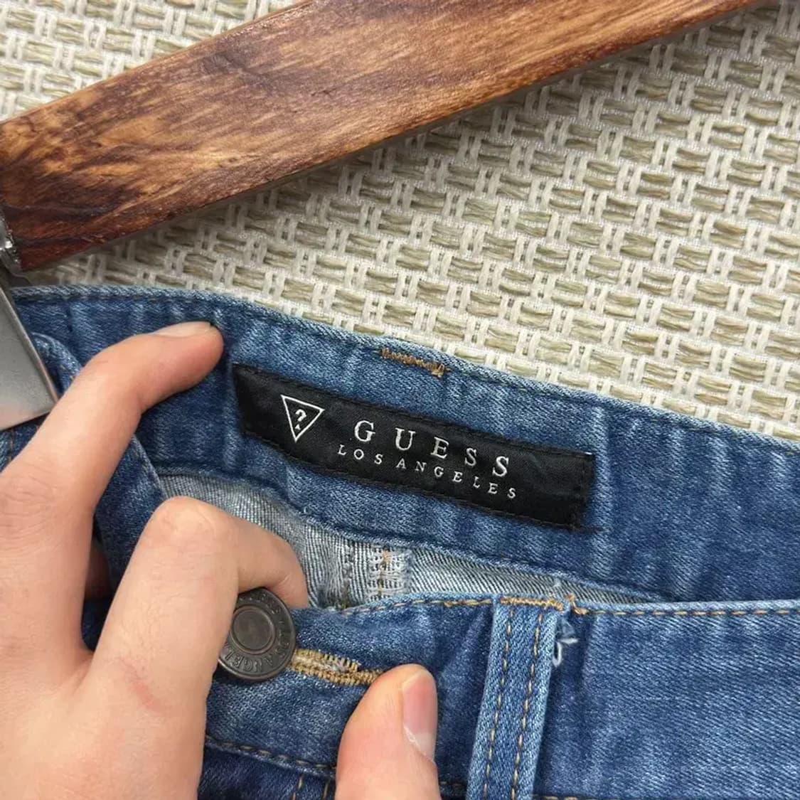 게스 캐쥬얼 자수로고 데님 청바지 31인치 A00198 상품이미지4