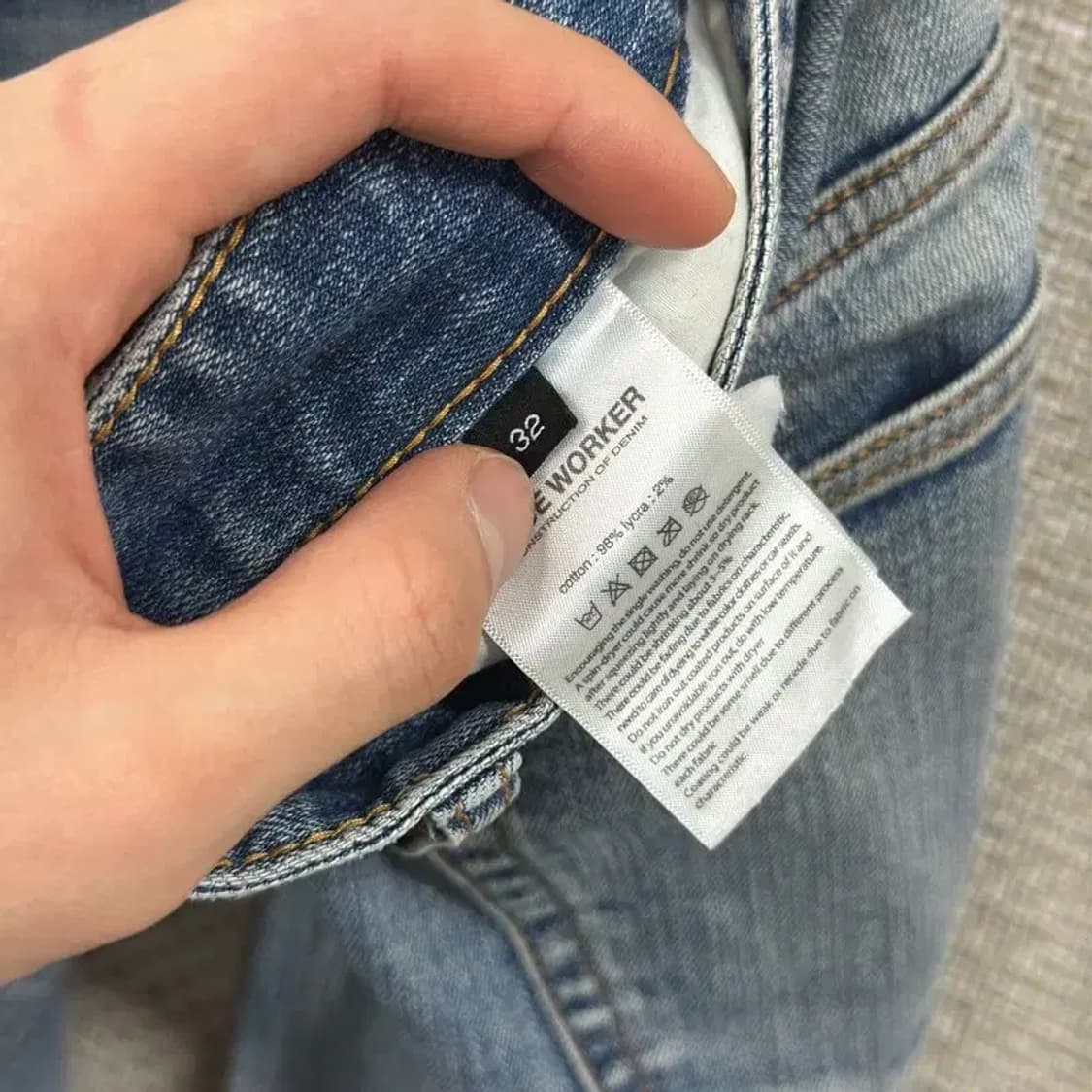 피스워커 빈티지 캐쥬얼 데님 청바지 32인치 A00200 상품이미지5