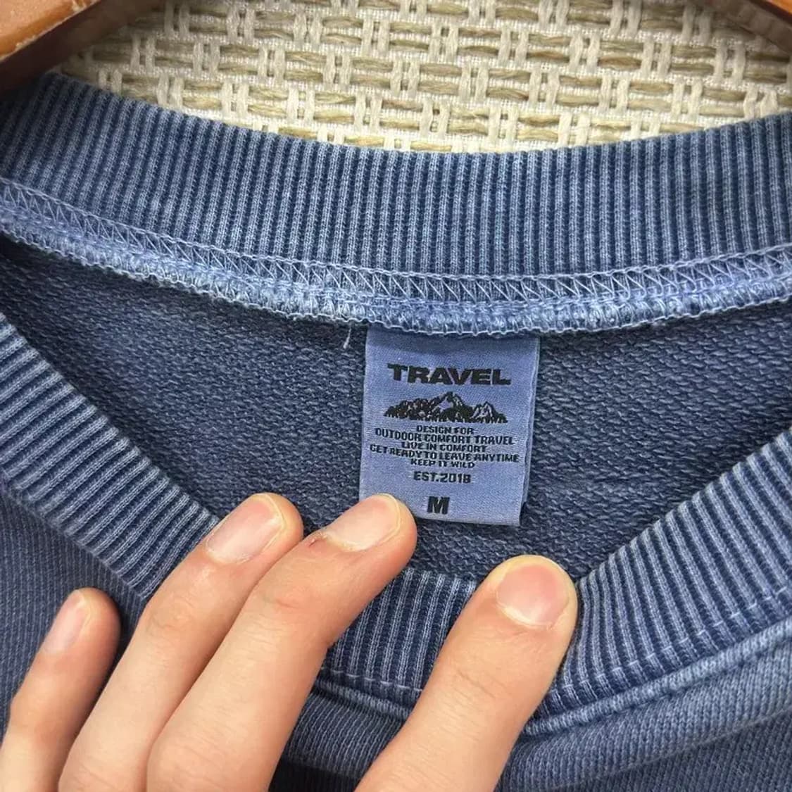 트래블 캐쥬얼 오버핏 무지 맨투맨 95 A00186 상품이미지3