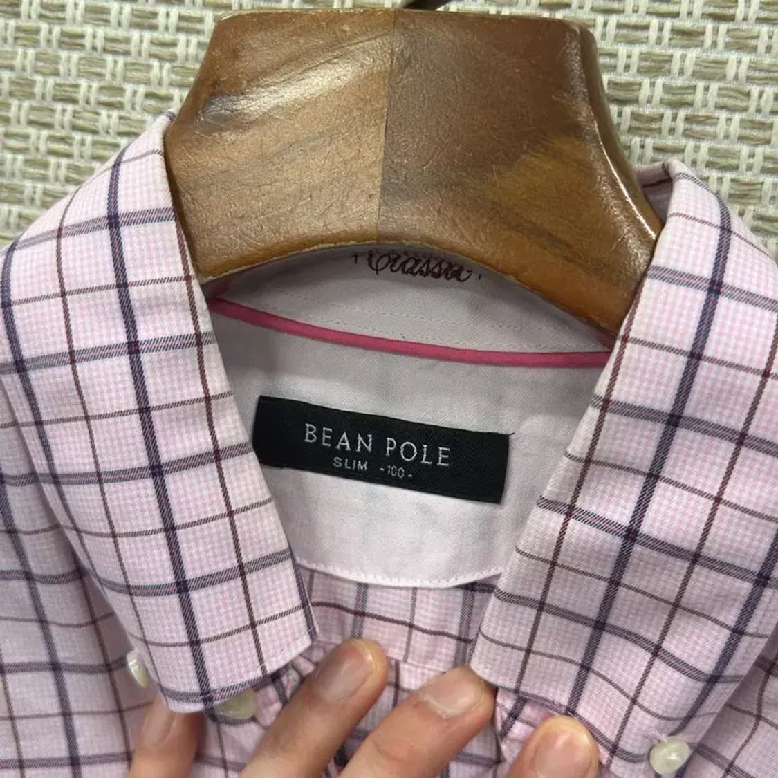 빈폴 캐쥬얼 자수로고 체크 셔츠 100 A00241 상품이미지3