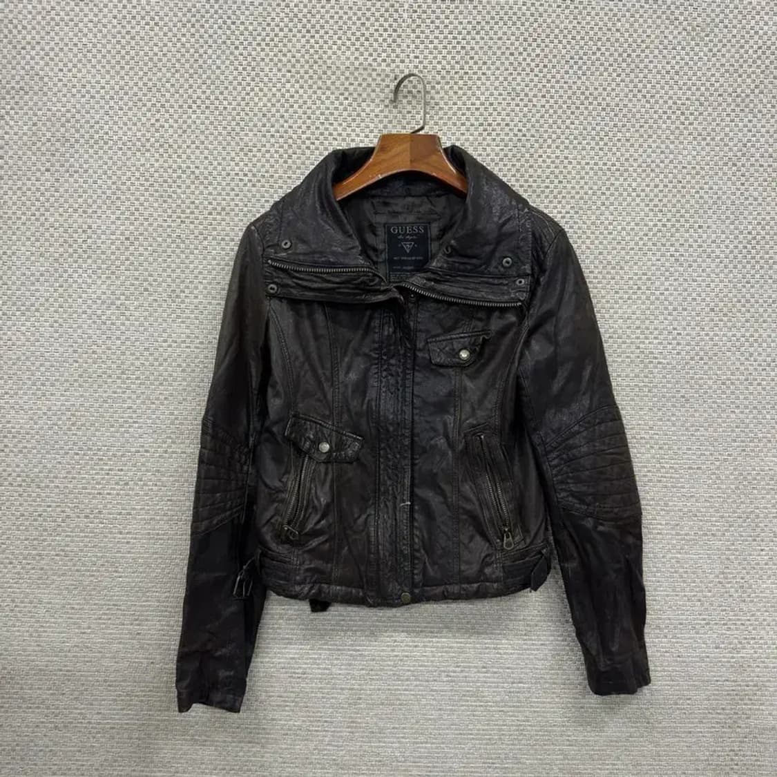 게스 빈티지 양가죽 라이더 자켓 85 A00242 상품이미지1