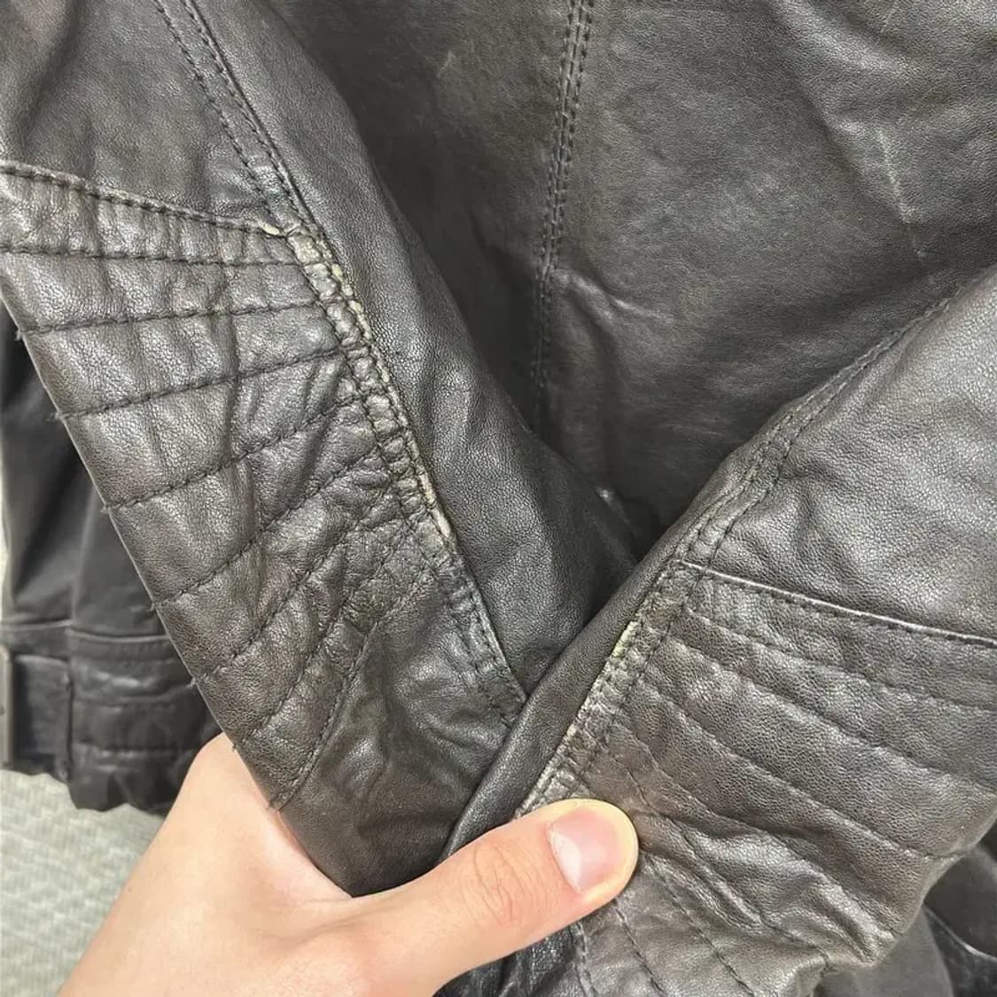 게스 빈티지 양가죽 라이더 자켓 85 A00242 상품이미지5