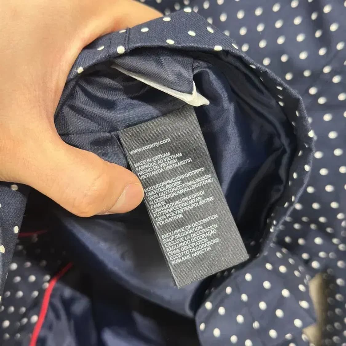 타미힐피거 캐쥬얼 도트패턴 야상 자켓 85 A00249 상품이미지4