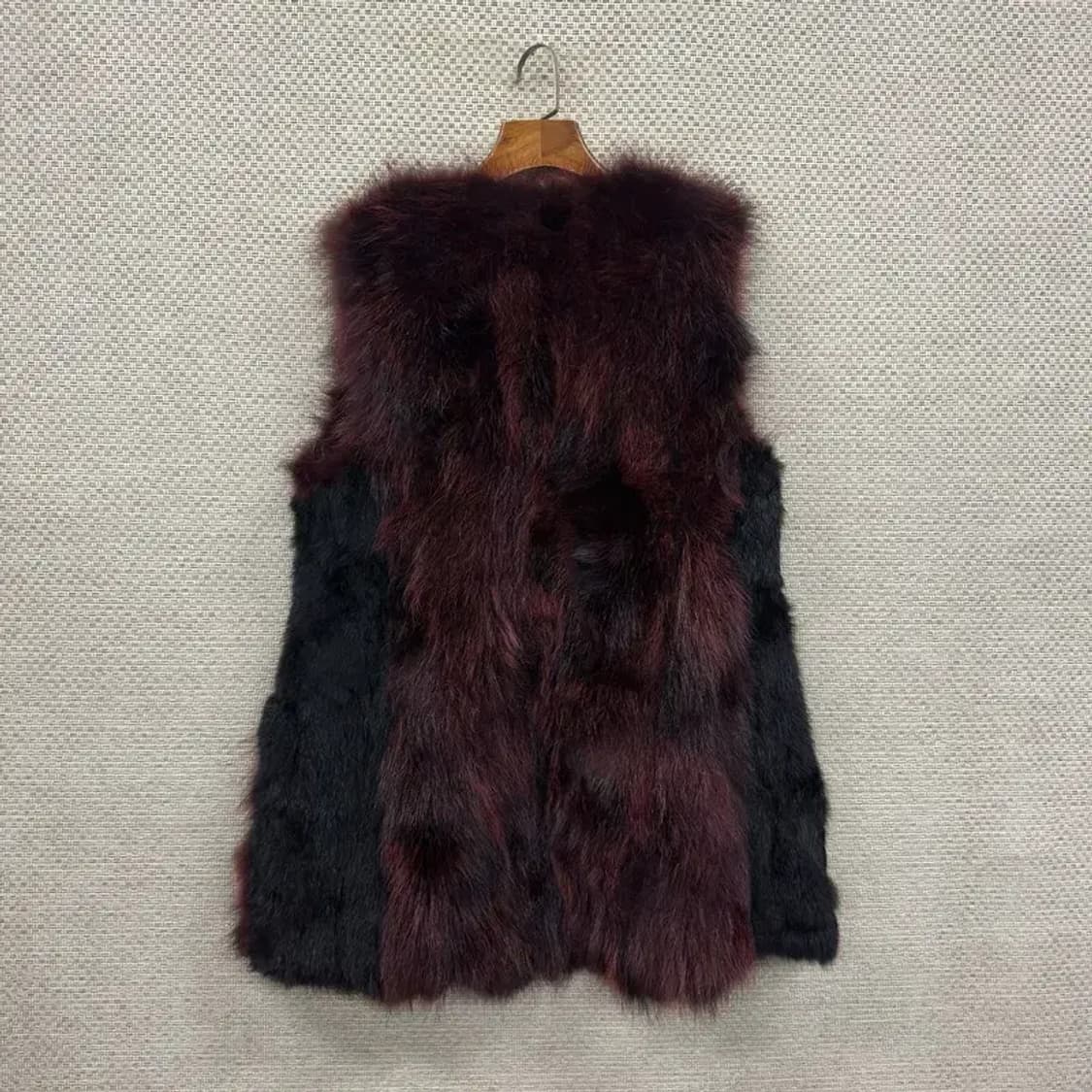 진도 천연모피 토끼털 조끼 베스트 95 A00250 상품이미지2