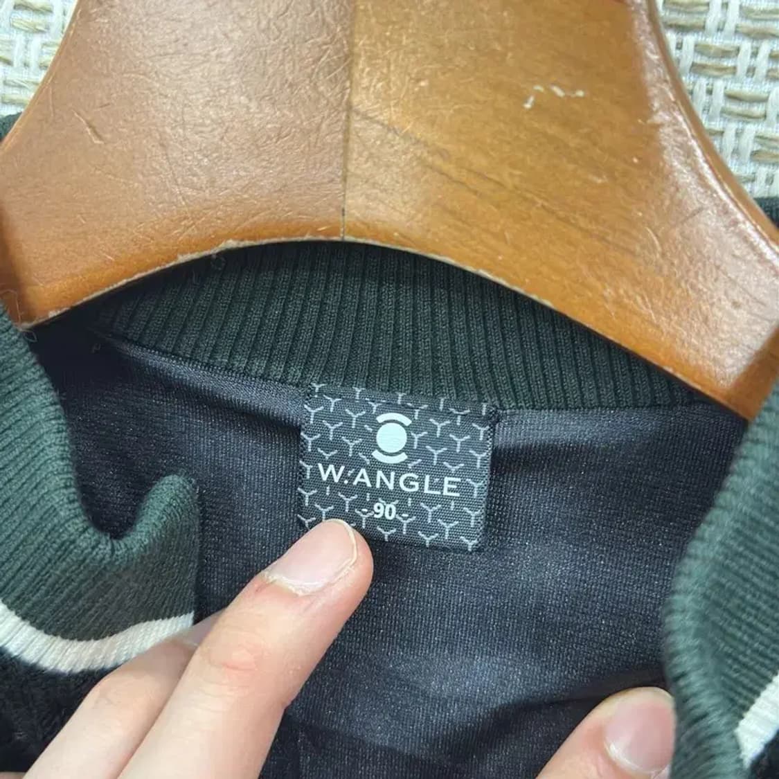 와이드앵글 골프 스트라이프 반집업 울 니트 90 A00257 상품이미지3