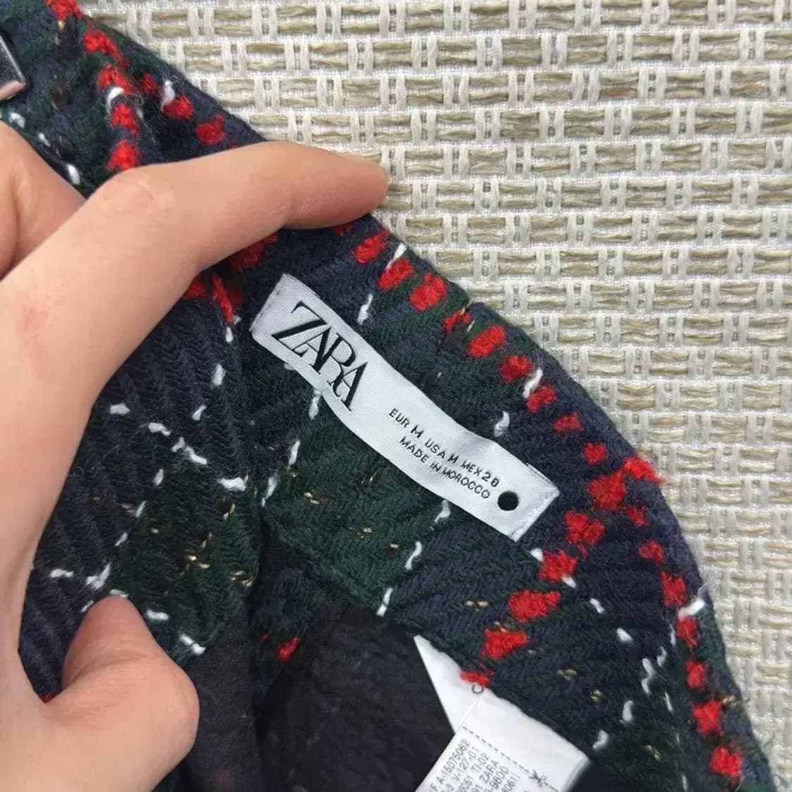 자라 ZARA 연말룩 체크 트위드 스커트 28인치 A00277 상품이미지3