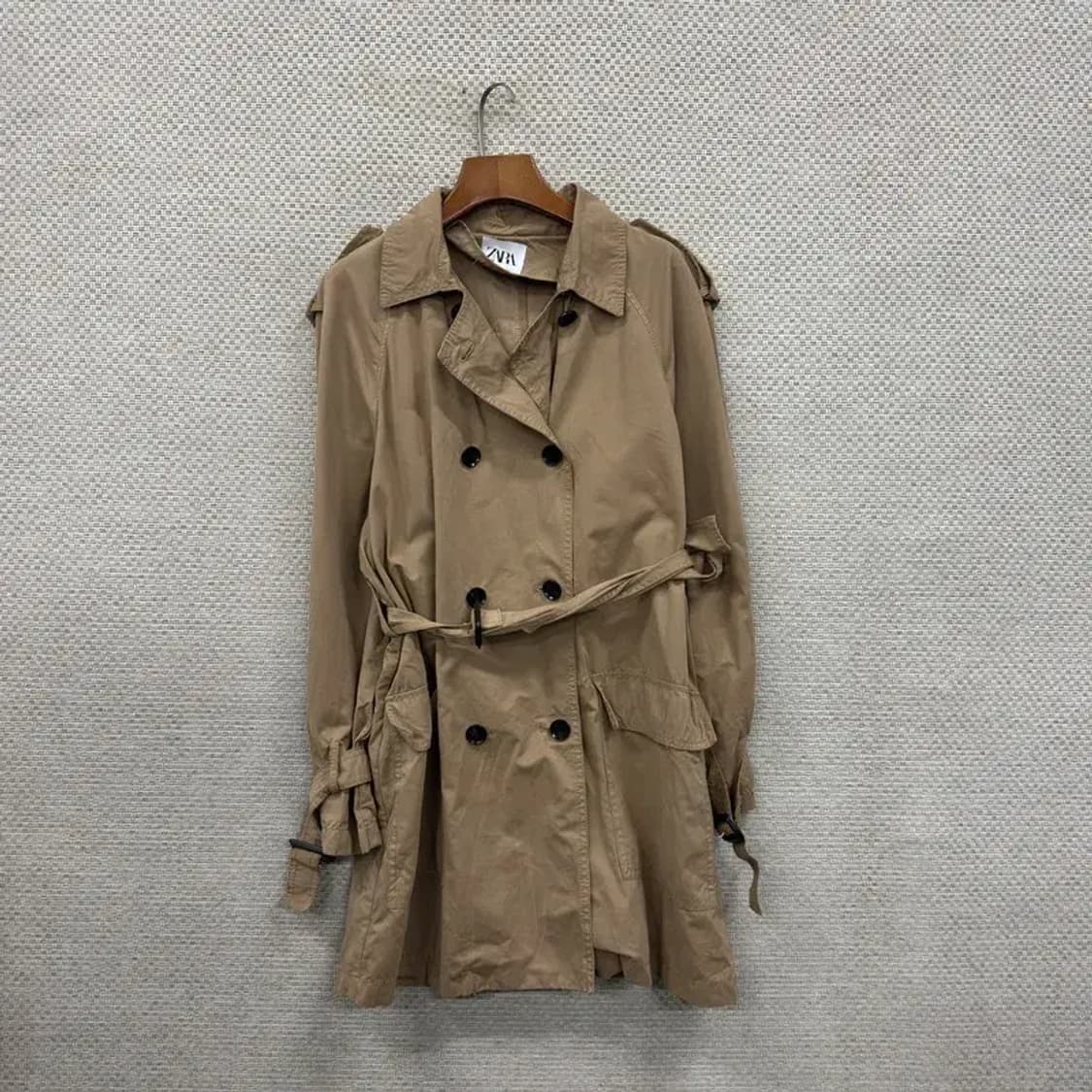 자라 ZARA 캐쥬얼 벨티드 트렌치 코트 95 A00256 상품이미지1