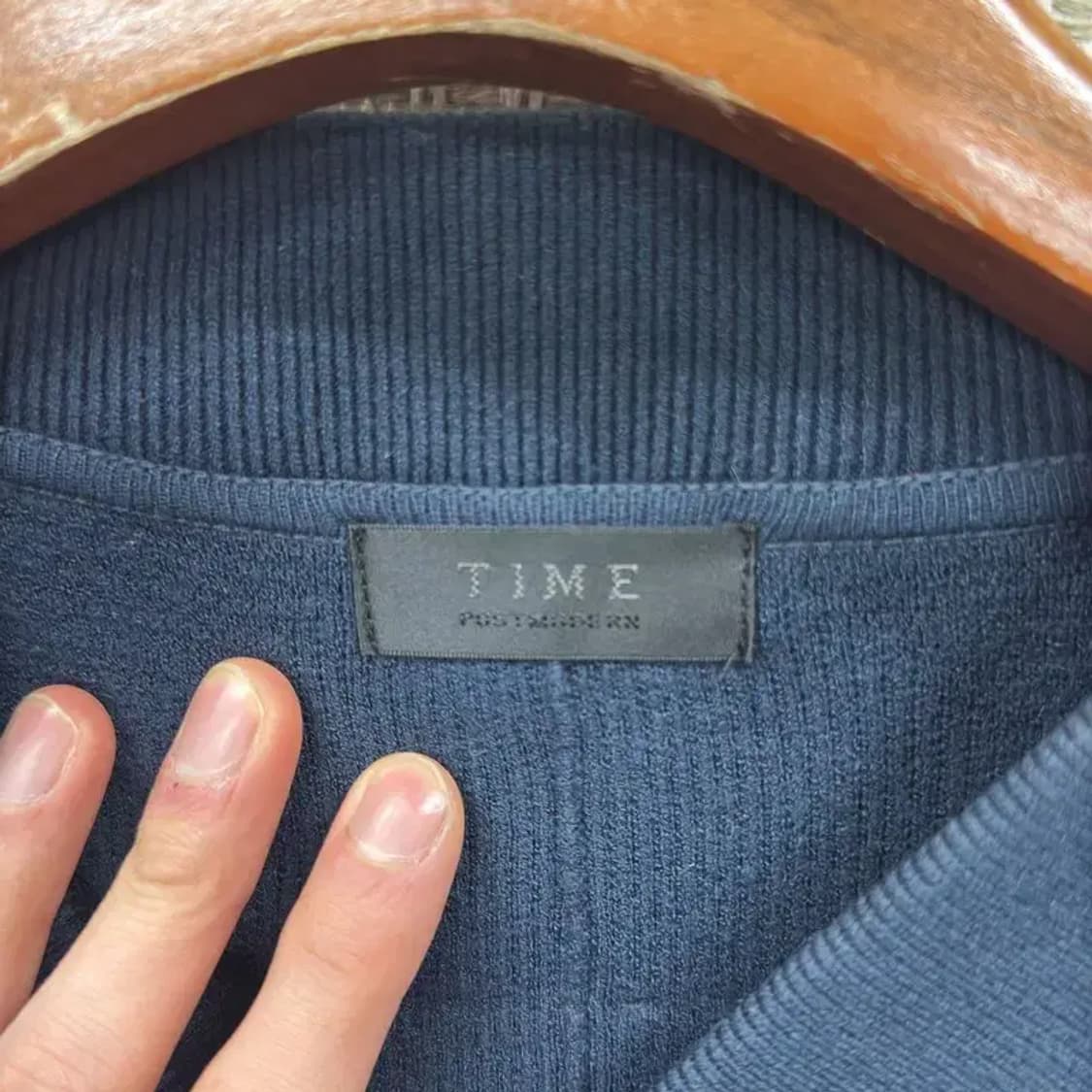 타임 한섬 캐쥬얼 울 혼방 빅포켓 롱 가디건 100 A00343 상품이미지3