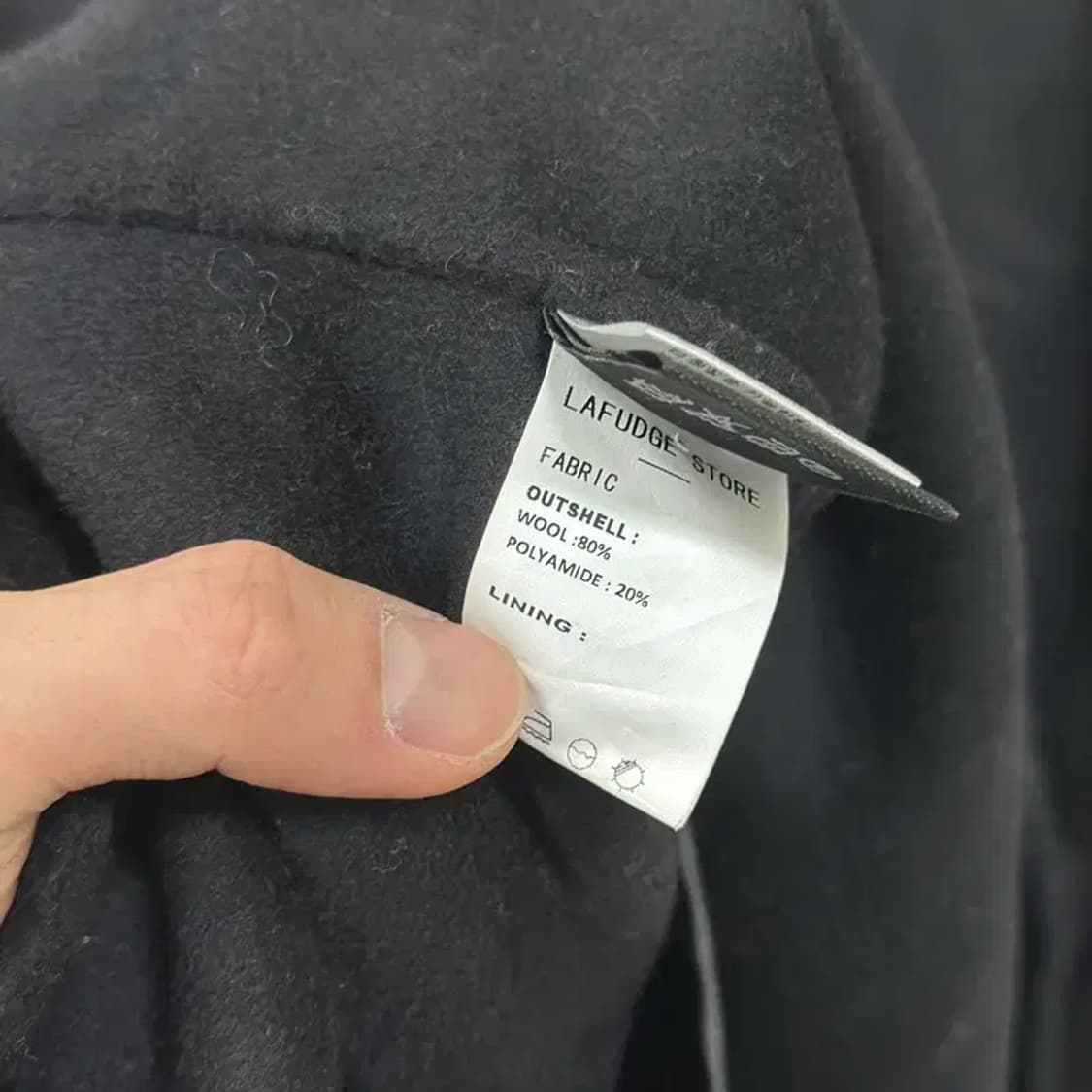 라퍼지스토어 캐쥬얼 울 혼방 블랙 롱코트 105 A00348 상품이미지3