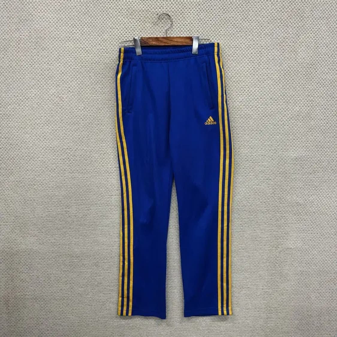 아디다스 옐로우 로고자수 삼선 트랙팬츠 바지 95 A00352 상품이미지1