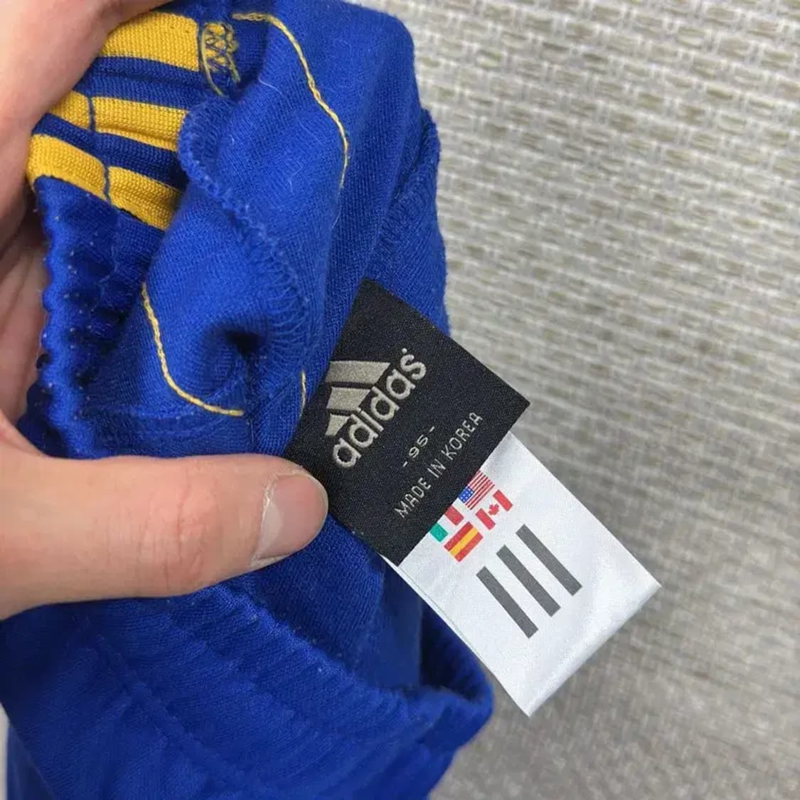 아디다스 옐로우 로고자수 삼선 트랙팬츠 바지 95 A00352 상품이미지4