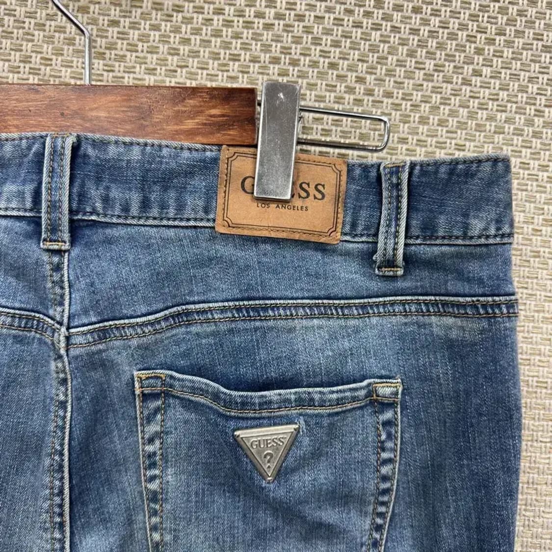 게스 은장 캐쥬얼 스판 데님 청바지 32인치 A00353 상품이미지3