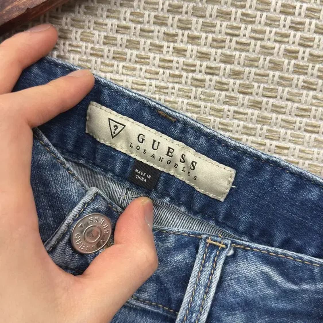 게스 은장 캐쥬얼 스판 데님 청바지 32인치 A00353 상품이미지4