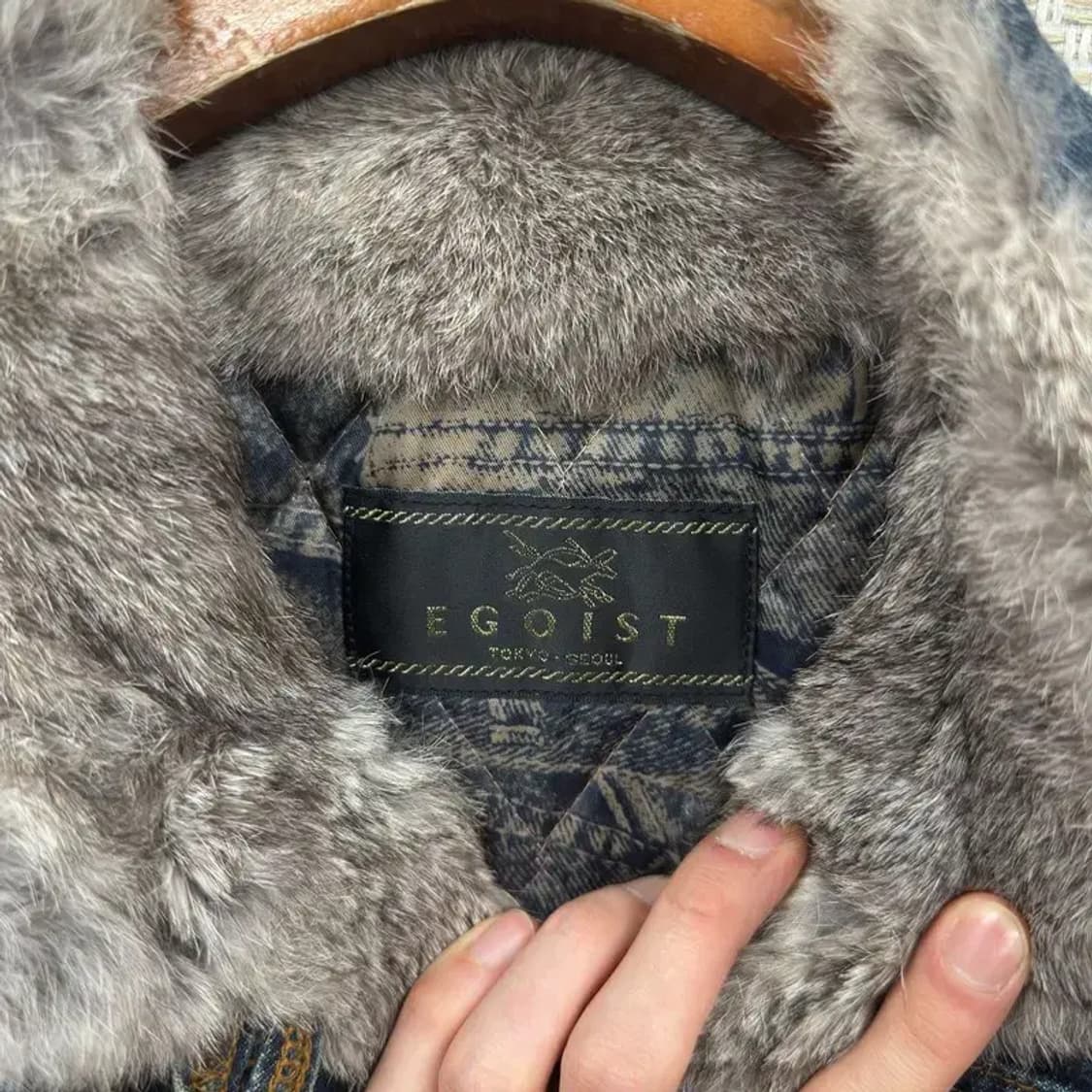 에고이스트 레빗퍼 토끼털 디테일 쉐르파 데님 청자켓 85 A00329 상품이미지3