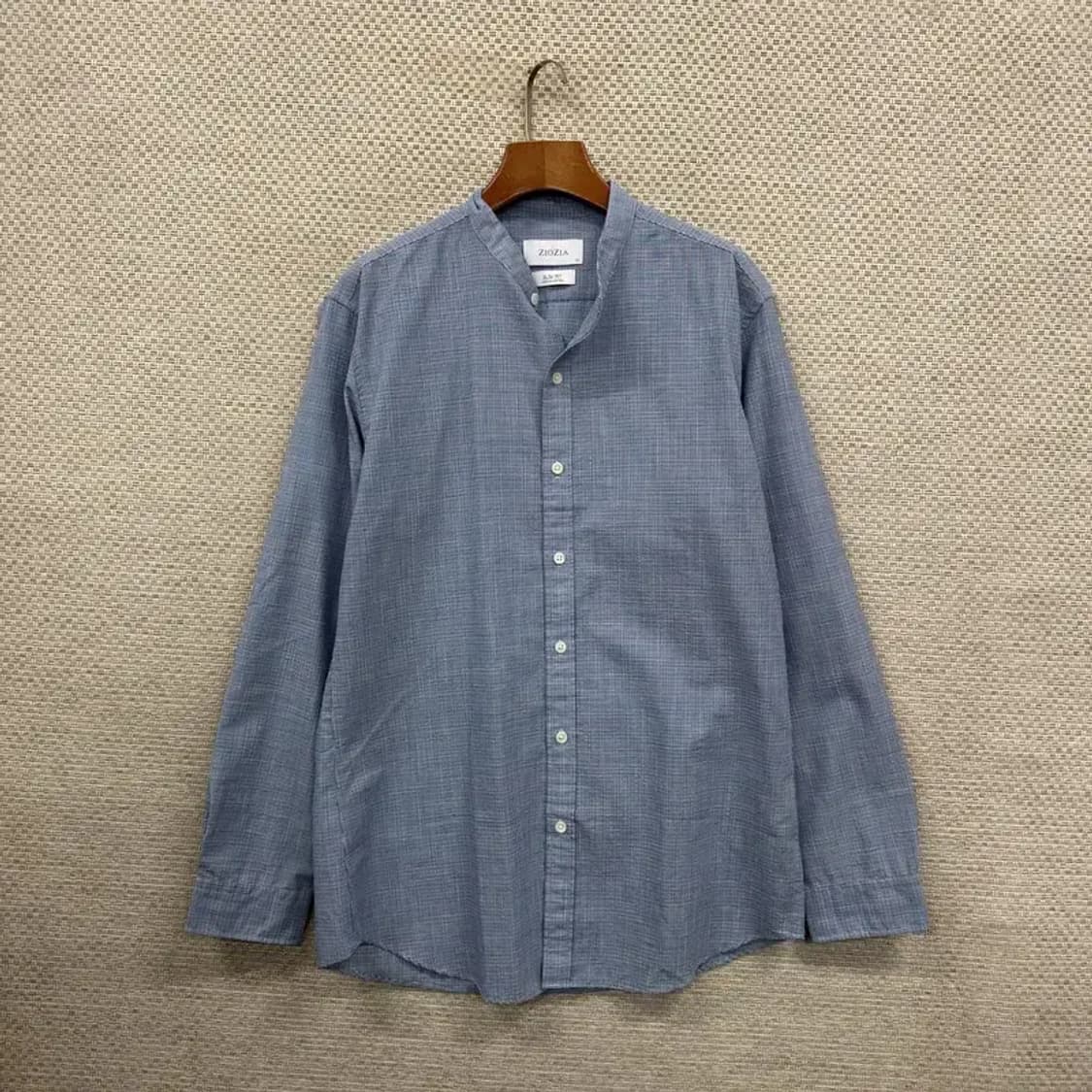 지오지아 캐쥬얼 헨리넥 체크 패턴 셔츠 105 A00350 상품이미지1