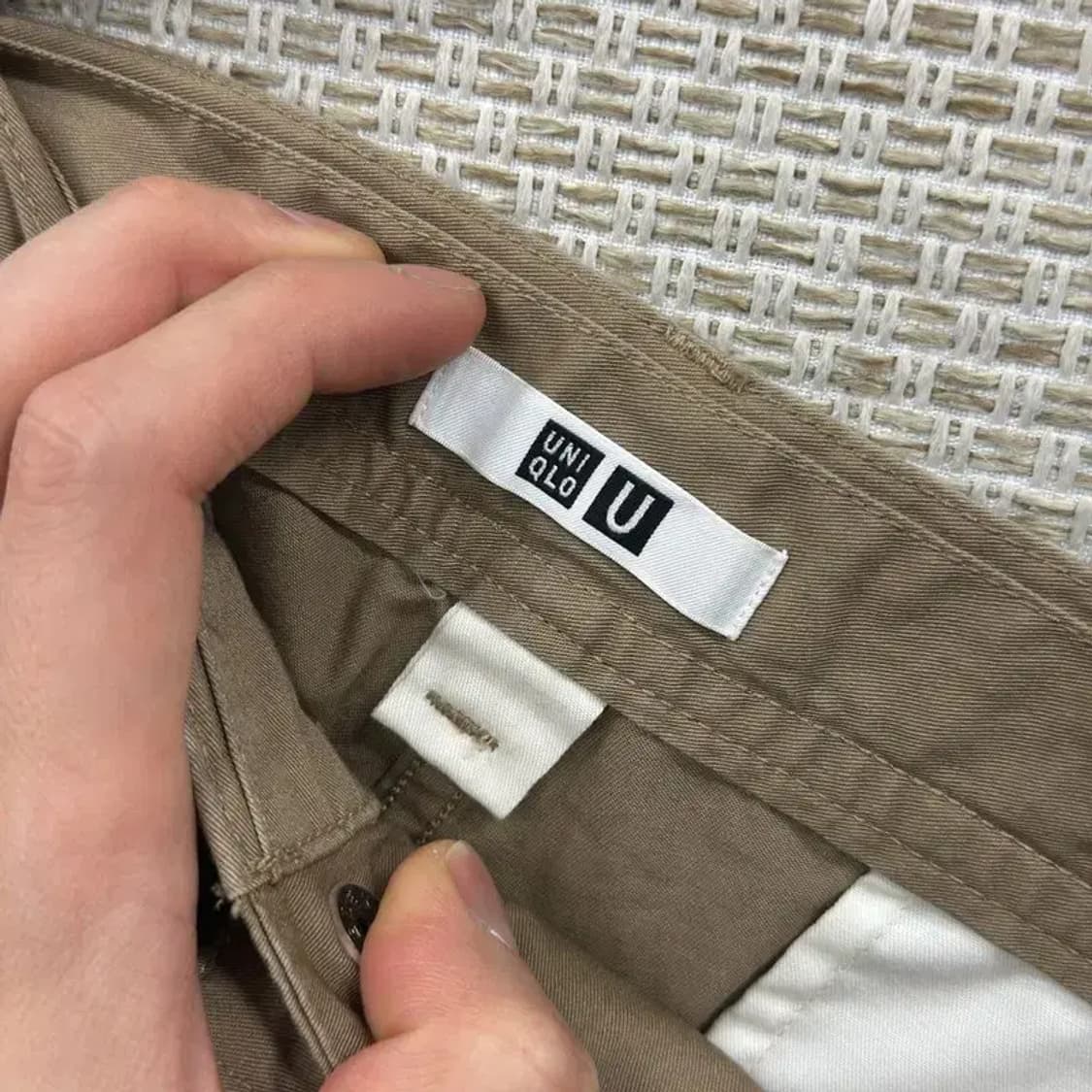 유니클로 U 캐쥬얼 브라운 와이드팬츠 바지 95 A00360 상품이미지3