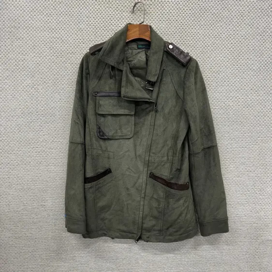 베네통 빈티지 양가죽 사파리 야상 자켓 90 A00337 상품이미지1