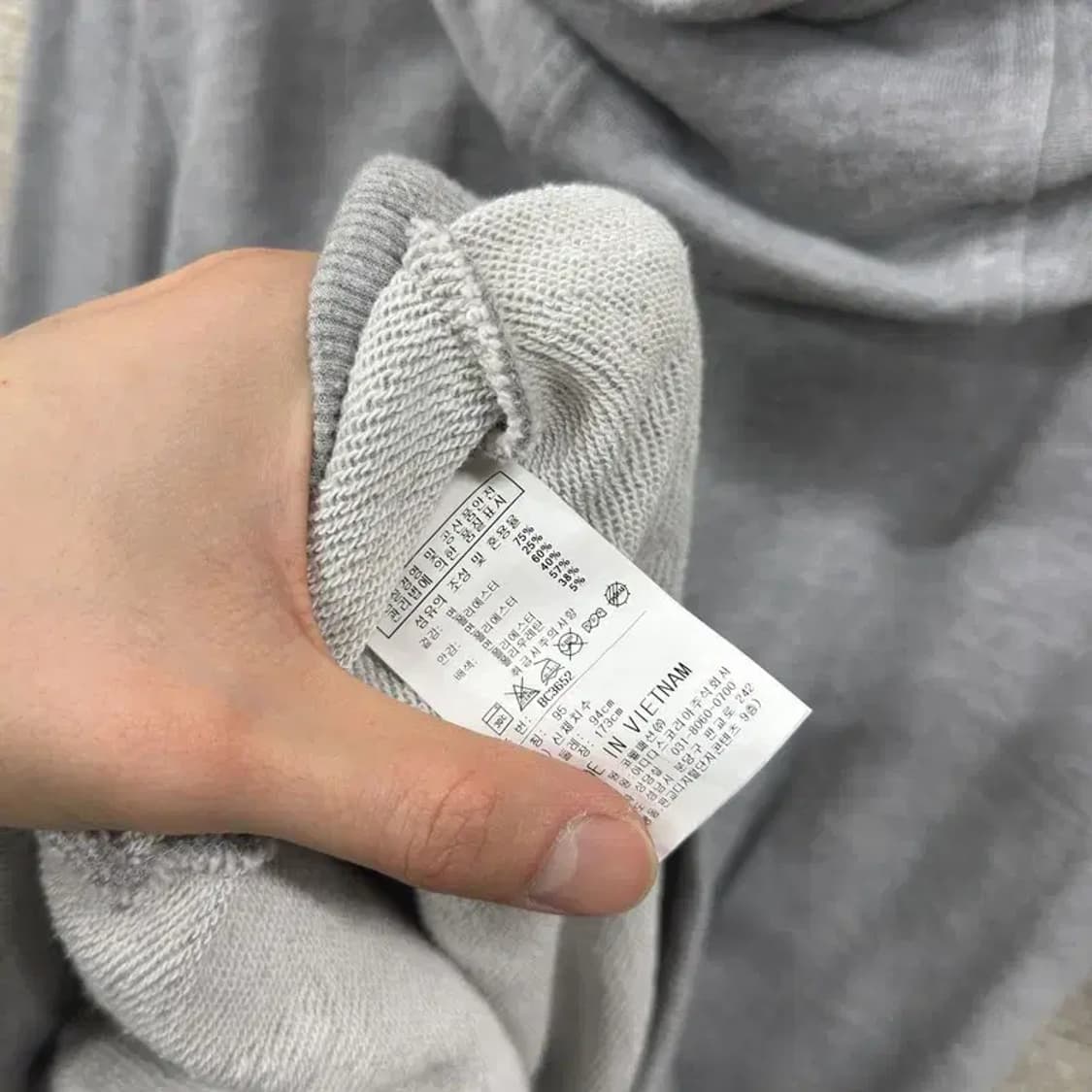 리복 캐쥬얼 프린팅 로고 그레이 후드티 95 A00403 상품이미지4