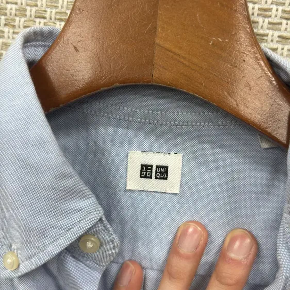 유니클로 캐쥬얼 포켓 코튼 오버핏 셔츠 90 A00405 상품이미지3