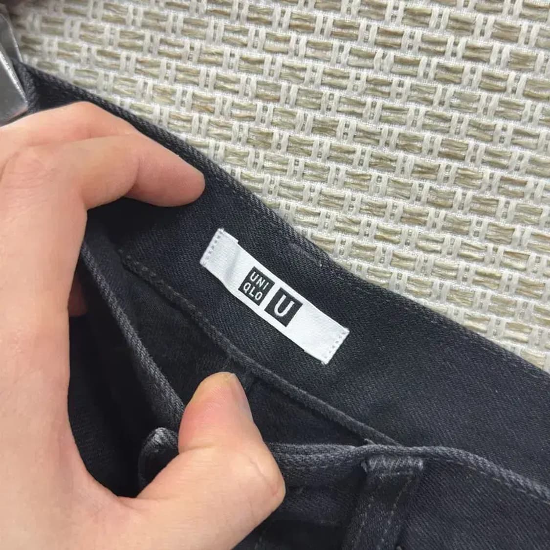 유니클로 U 캐쥬얼 블랙진 면바지 26인치 A00432 상품이미지3