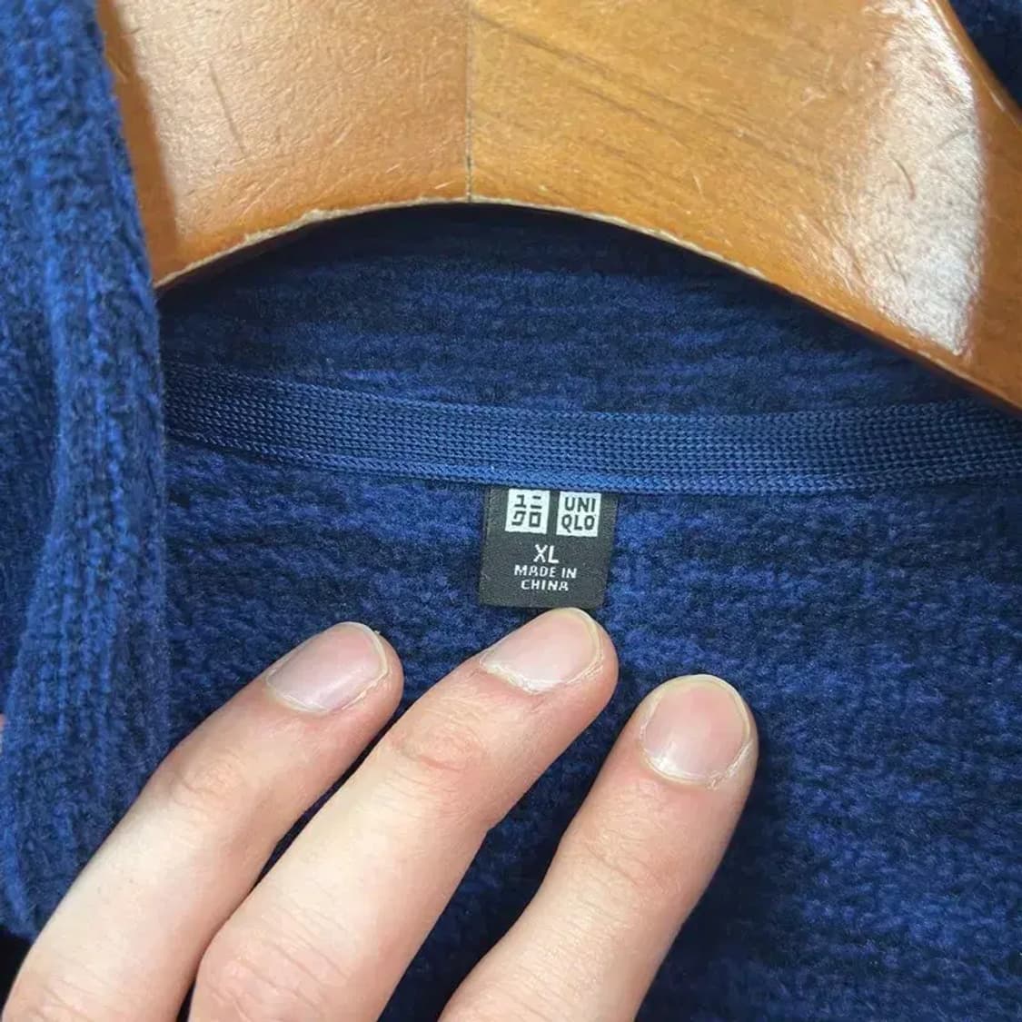 유니클로 캐쥬얼 네이비 후리스 집업 105 A00402 상품이미지3