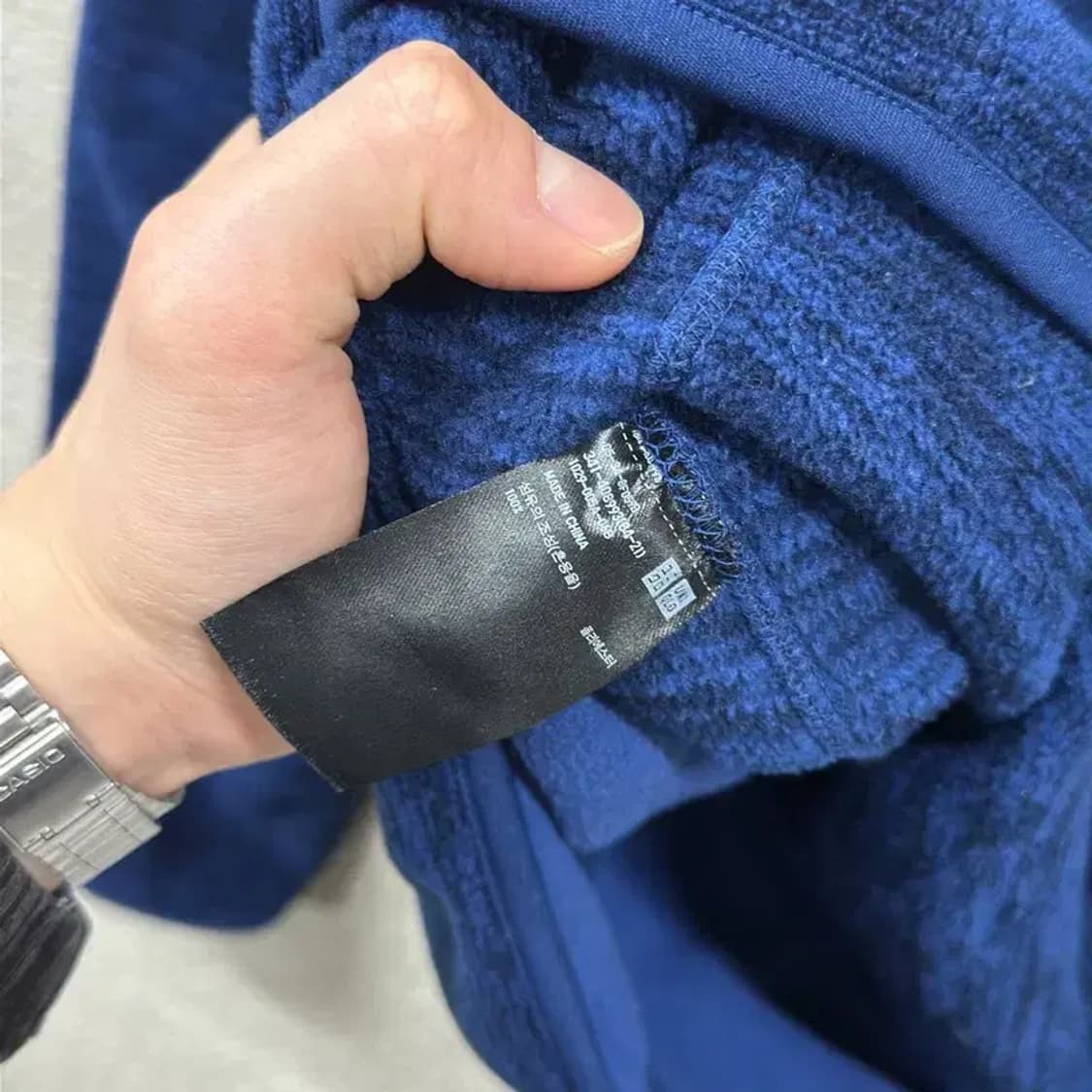 유니클로 캐쥬얼 네이비 후리스 집업 105 A00402 상품이미지4