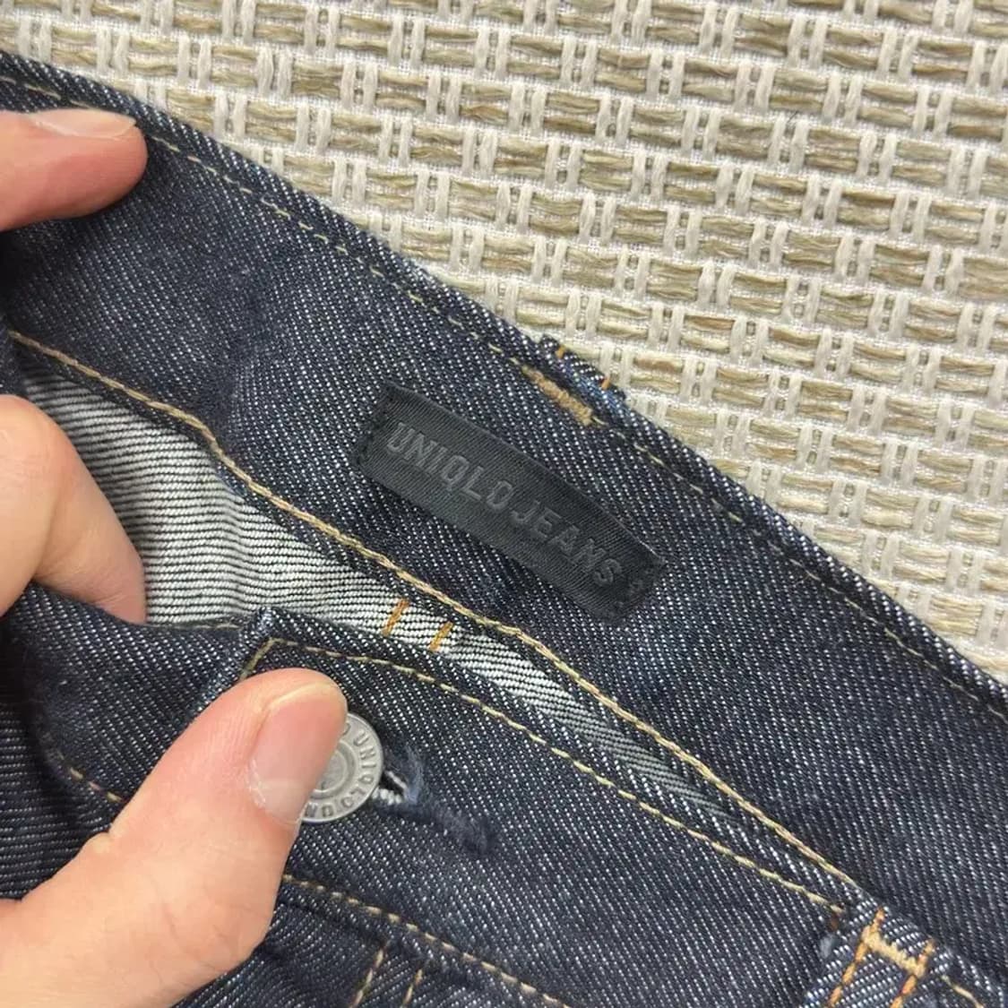 유니클로 캐쥬얼 일자 데님 청바지 38인치 A00437 상품이미지4