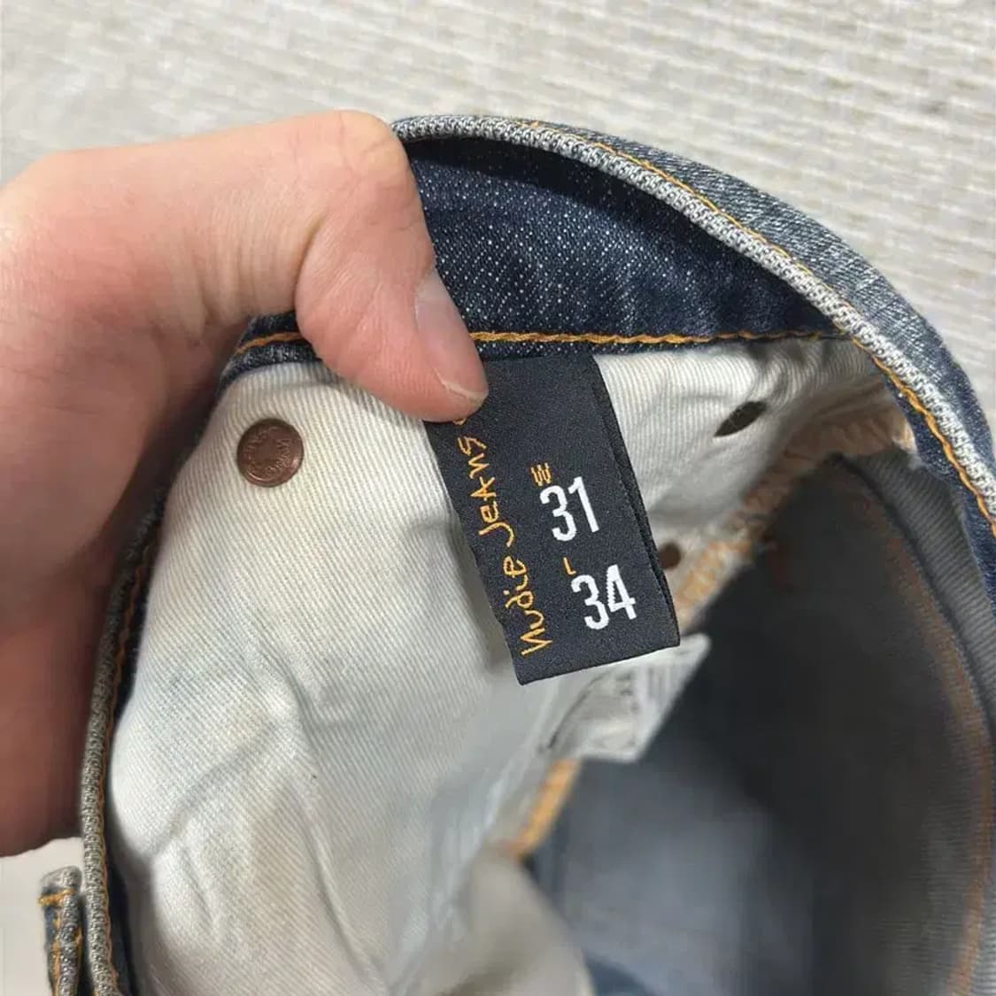 누디진 빈티지 캐쥬얼 찢청 데님 바지 31인치 A00438 상품이미지5