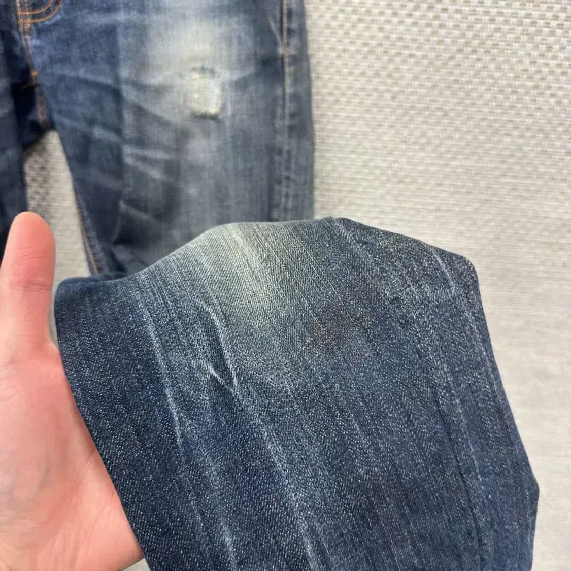 누디진 빈티지 캐쥬얼 찢청 데님 바지 31인치 A00438 상품이미지7