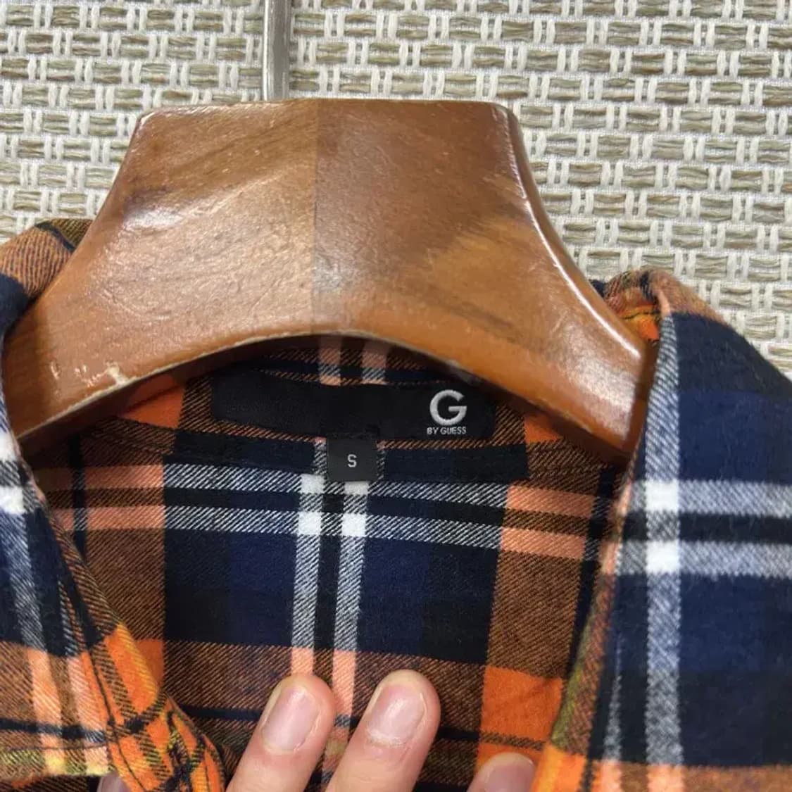 게스 캐주얼 빈티지 체크 긴팔 셔츠 90 A00485 상품이미지3