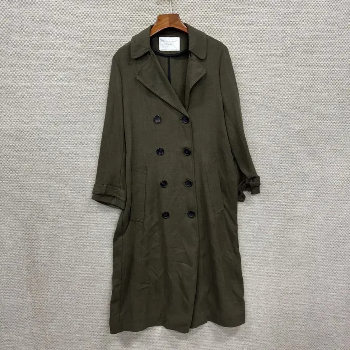 자라 ZARA 캐주얼 더블 모달 트렌치 롱 코트 90 A00489 상품이미지1