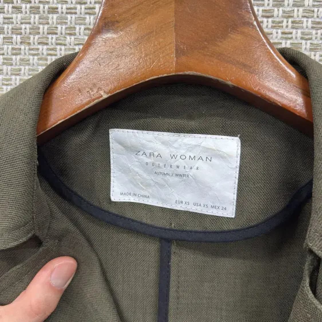 자라 ZARA 캐주얼 더블 모달 트렌치 롱 코트 90 A00489 상품이미지3