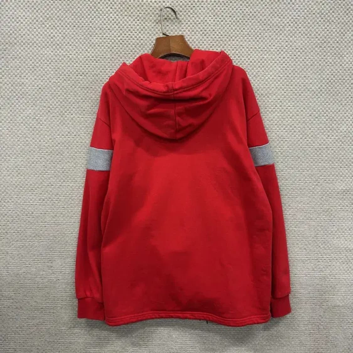 뉴발란스 캐주얼 프린팅로고 배색 오버핏 반집업 후드티 90 A00496 상품이미지2