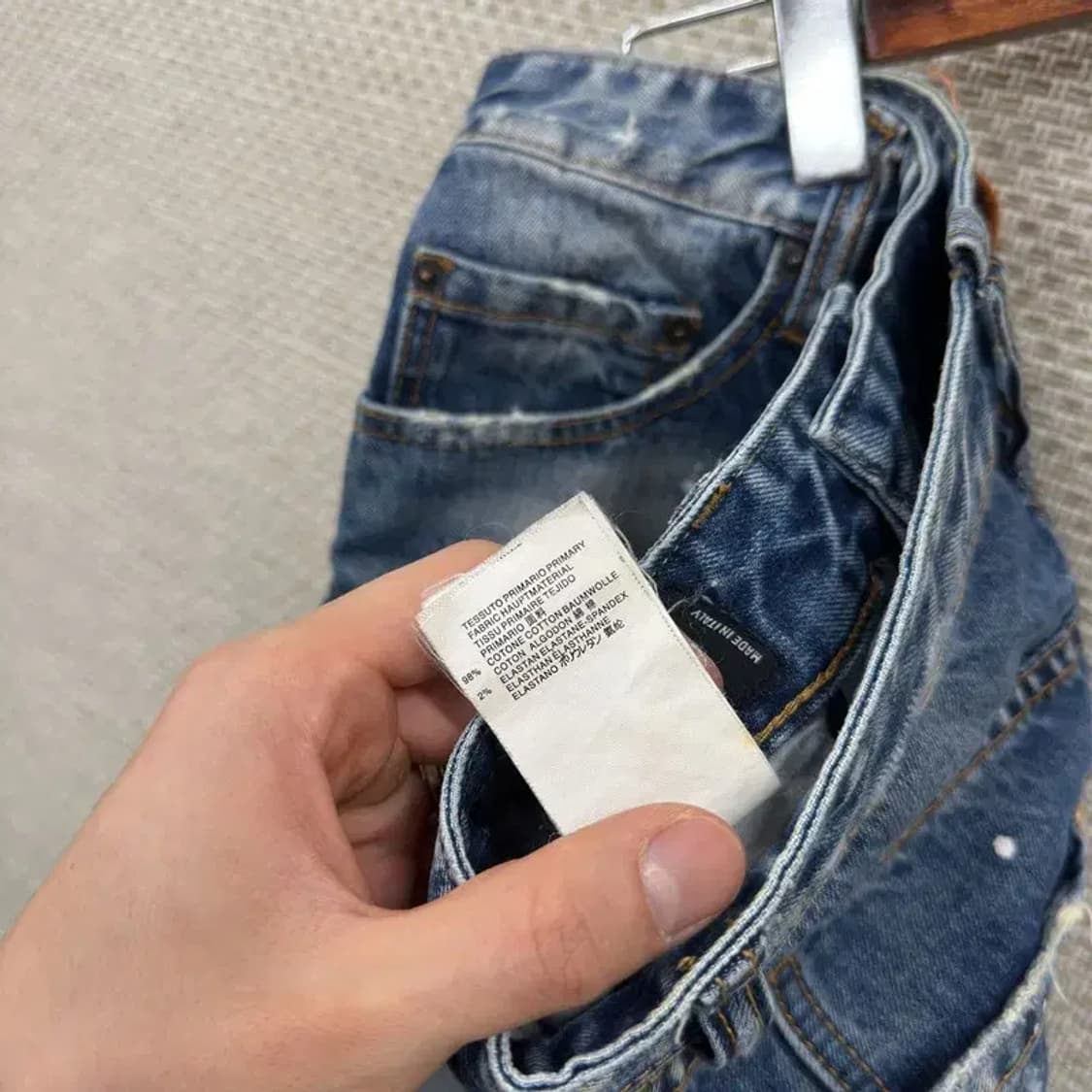 디스퀘어드2 페인팅 디스트로이드진 데님 청바지 44 A00512 상품이미지5