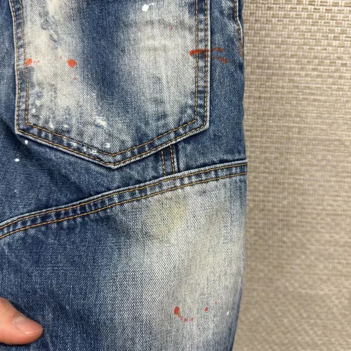 디스퀘어드2 페인팅 디스트로이드진 데님 청바지 44 A00512 상품이미지6