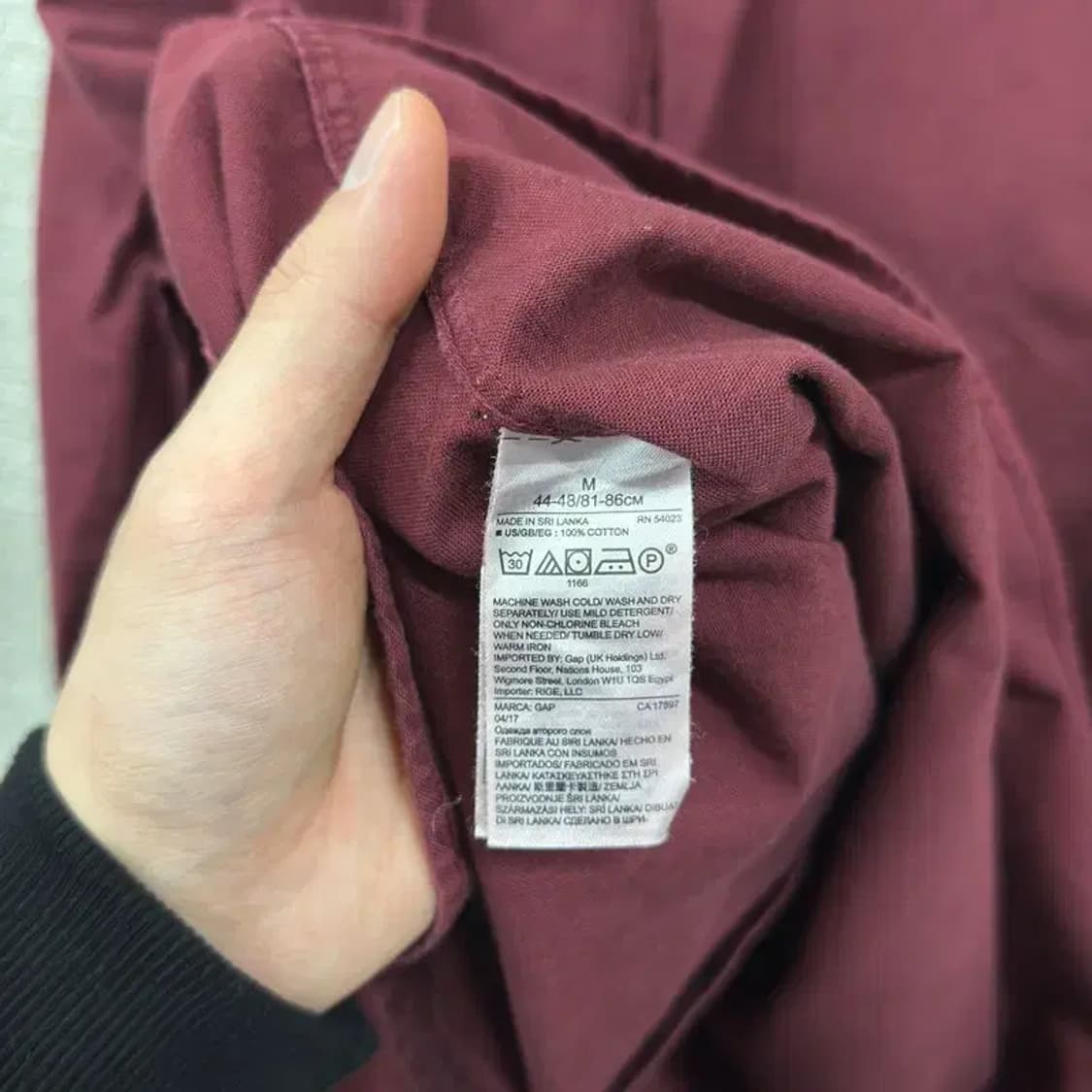 갭 GAP 캐주얼 포켓 긴팔 셔츠 95 A00492 상품이미지4