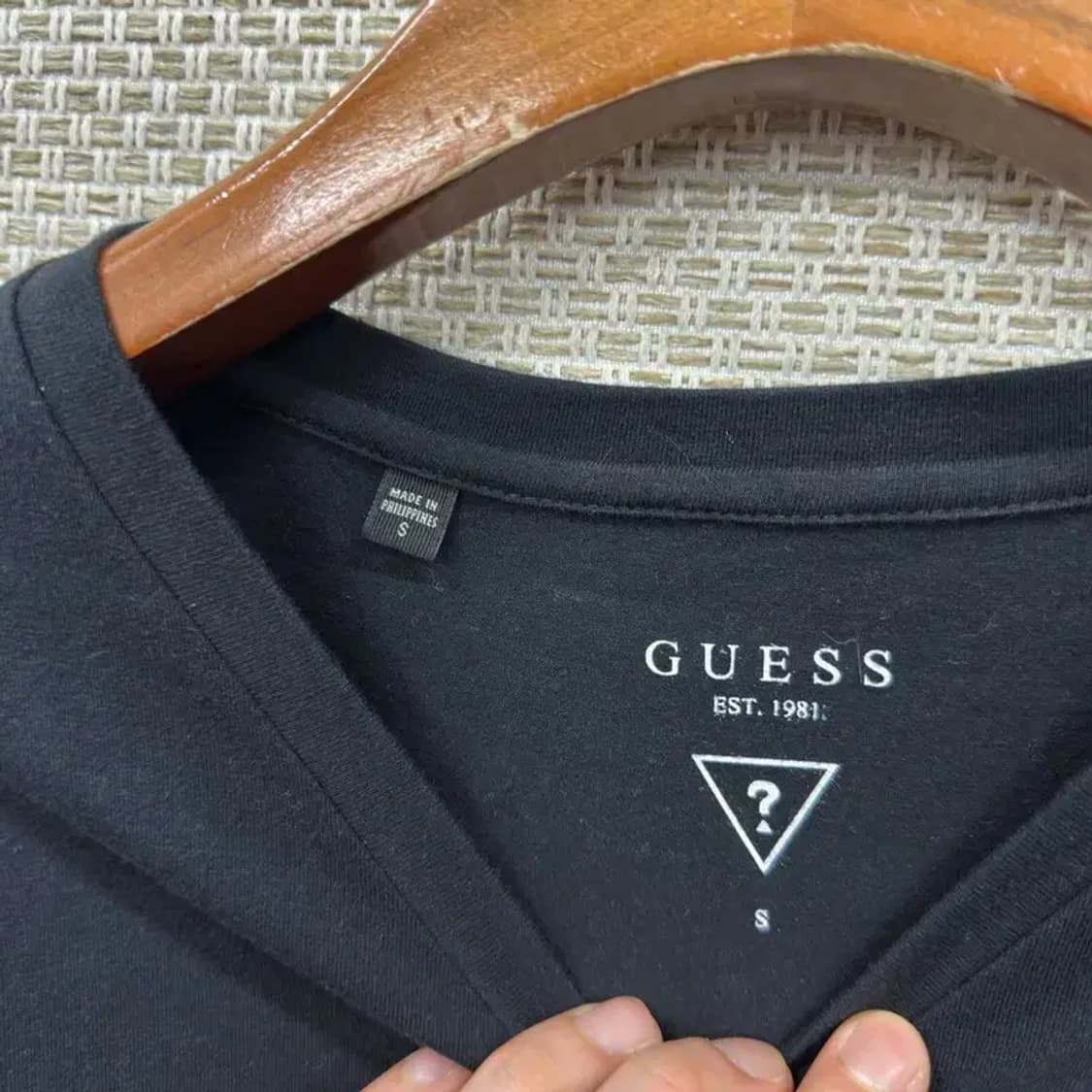 게스 캐주얼 패치로고 롱슬리브 긴팔티 85 A00493 상품이미지3