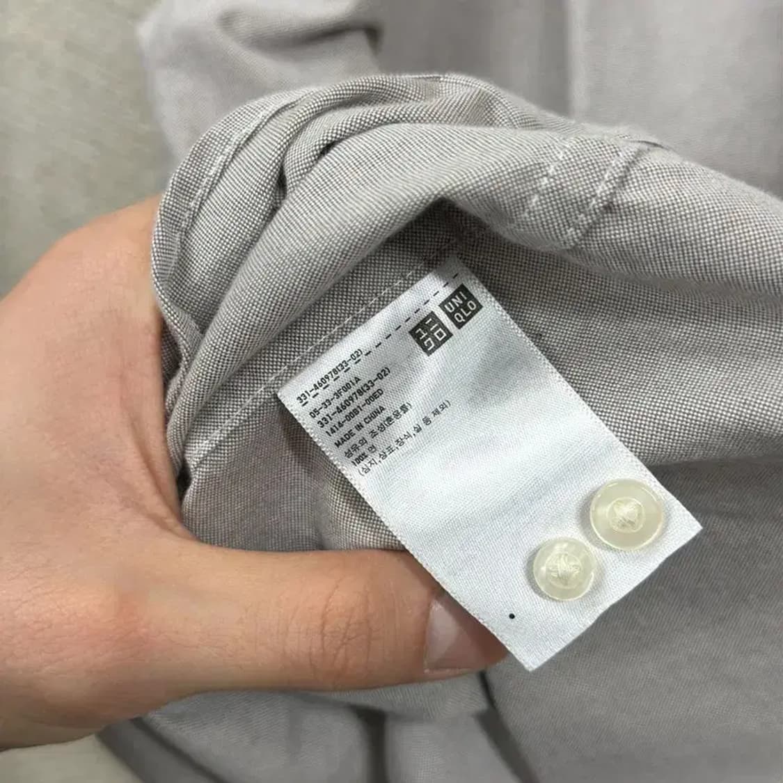 유니클로 캐주얼 포켓 긴팔 셔츠 95 A00500 상품이미지4