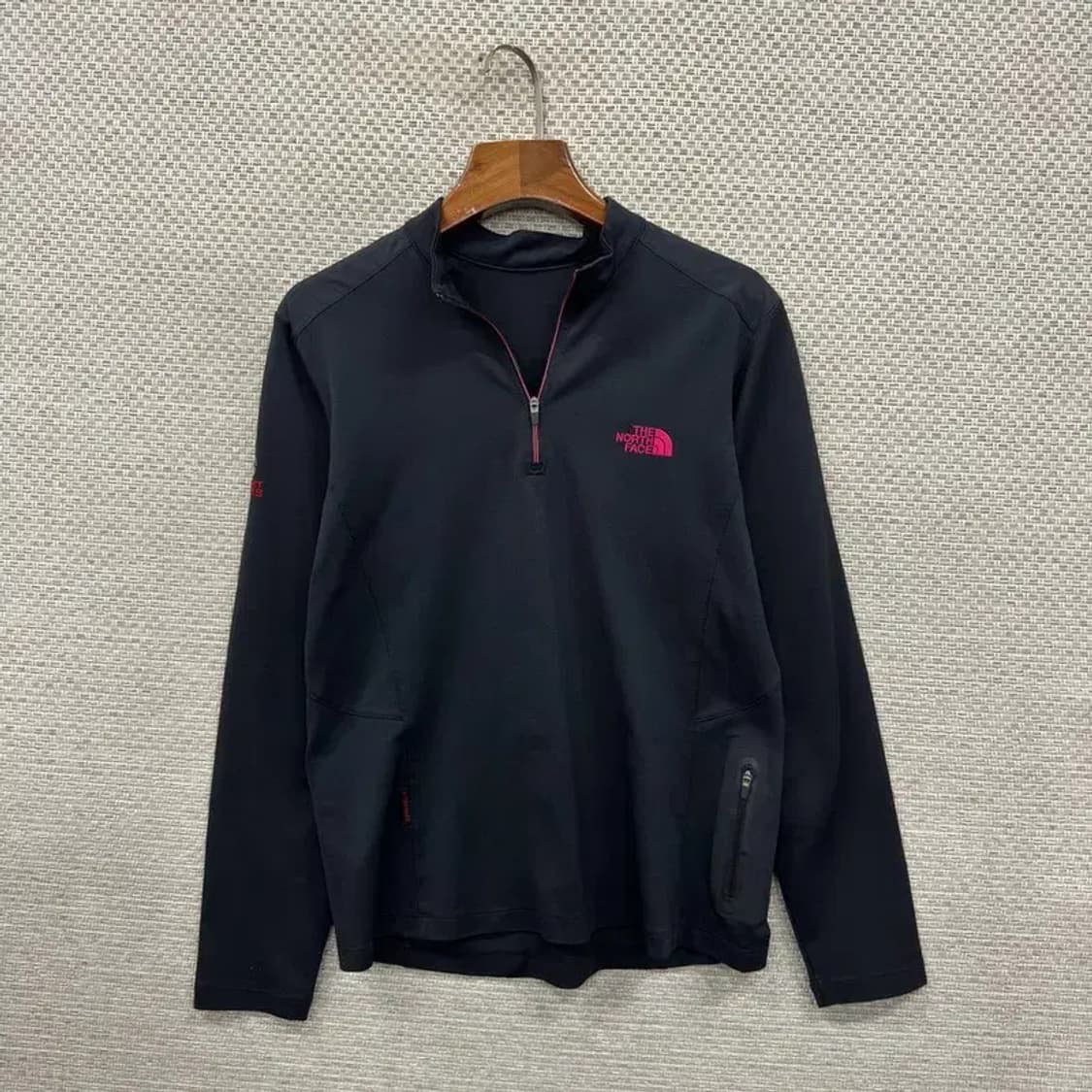 노스페이스 아웃도어 자수로고 반집업 긴팔티 90 A00494 상품이미지1