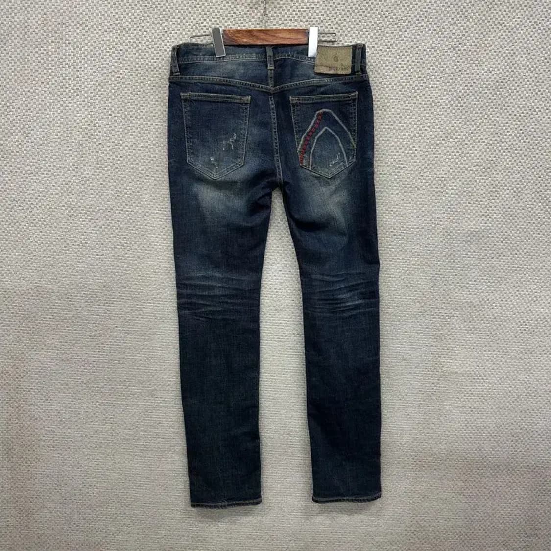 버커루 빈티지워싱 찢청 스판 데님 청바지 32인치 A00520 상품이미지2