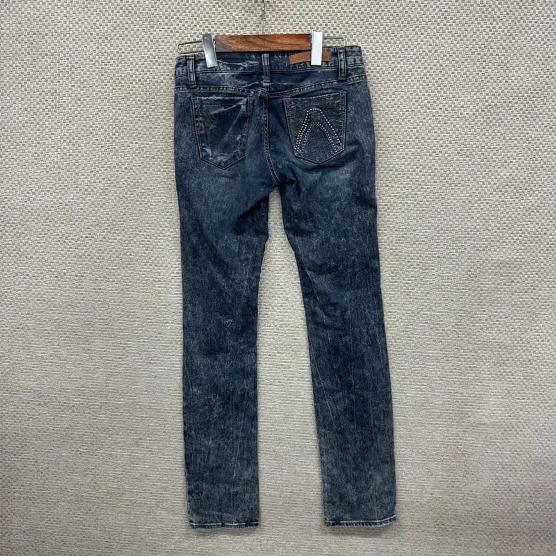 버커루 스트릿 Y2K 찢청 스키니 데님 청바지 26인치 A00516 상품이미지2