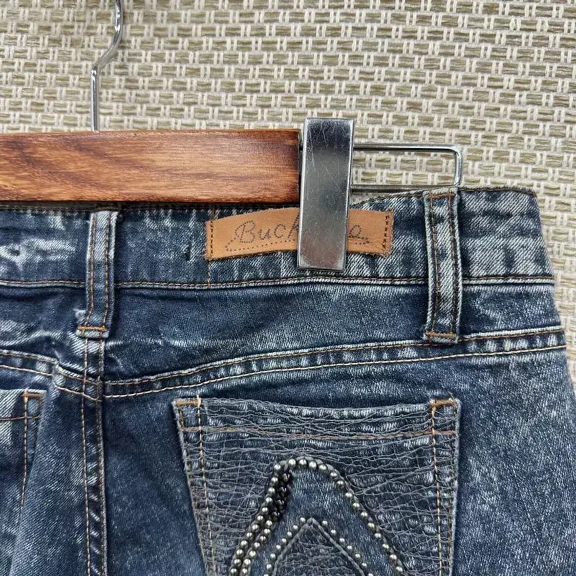 버커루 스트릿 Y2K 찢청 스키니 데님 청바지 26인치 A00516 상품이미지3