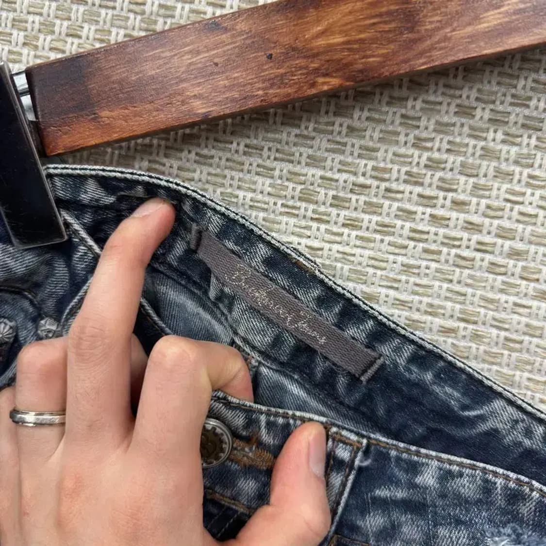 버커루 스트릿 Y2K 찢청 스키니 데님 청바지 26인치 A00516 상품이미지4