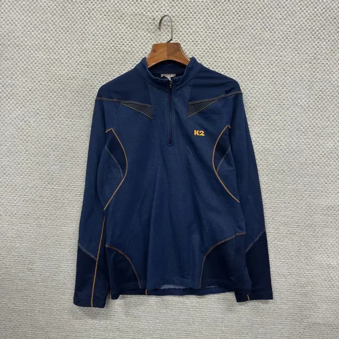 K2 아웃도어 자수로고 반집업 긴팔티 95 A00561 상품이미지1